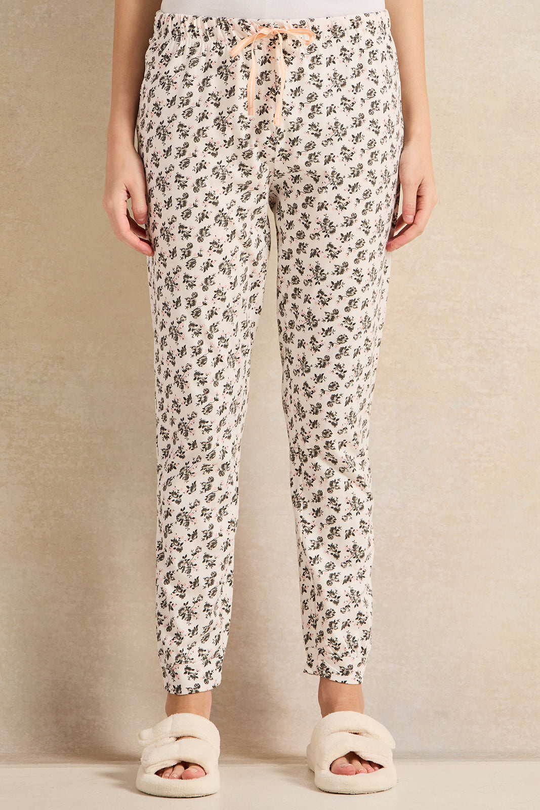 Women Pink Printed Pyjama Set (2 Piece)
