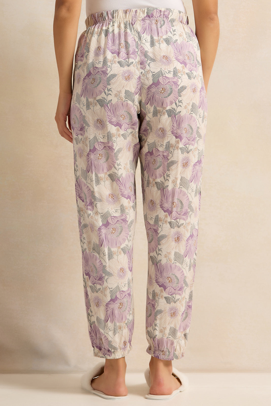 Women Lilac Print Pyjama Bottom