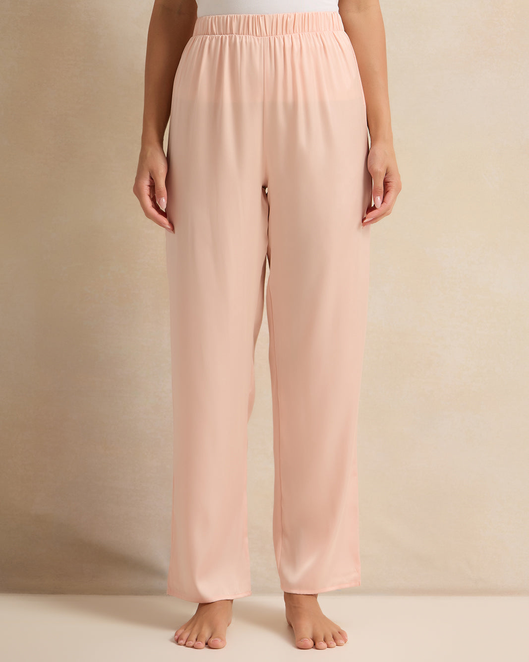 Women Pink Satin Cami Set (2 Piece)