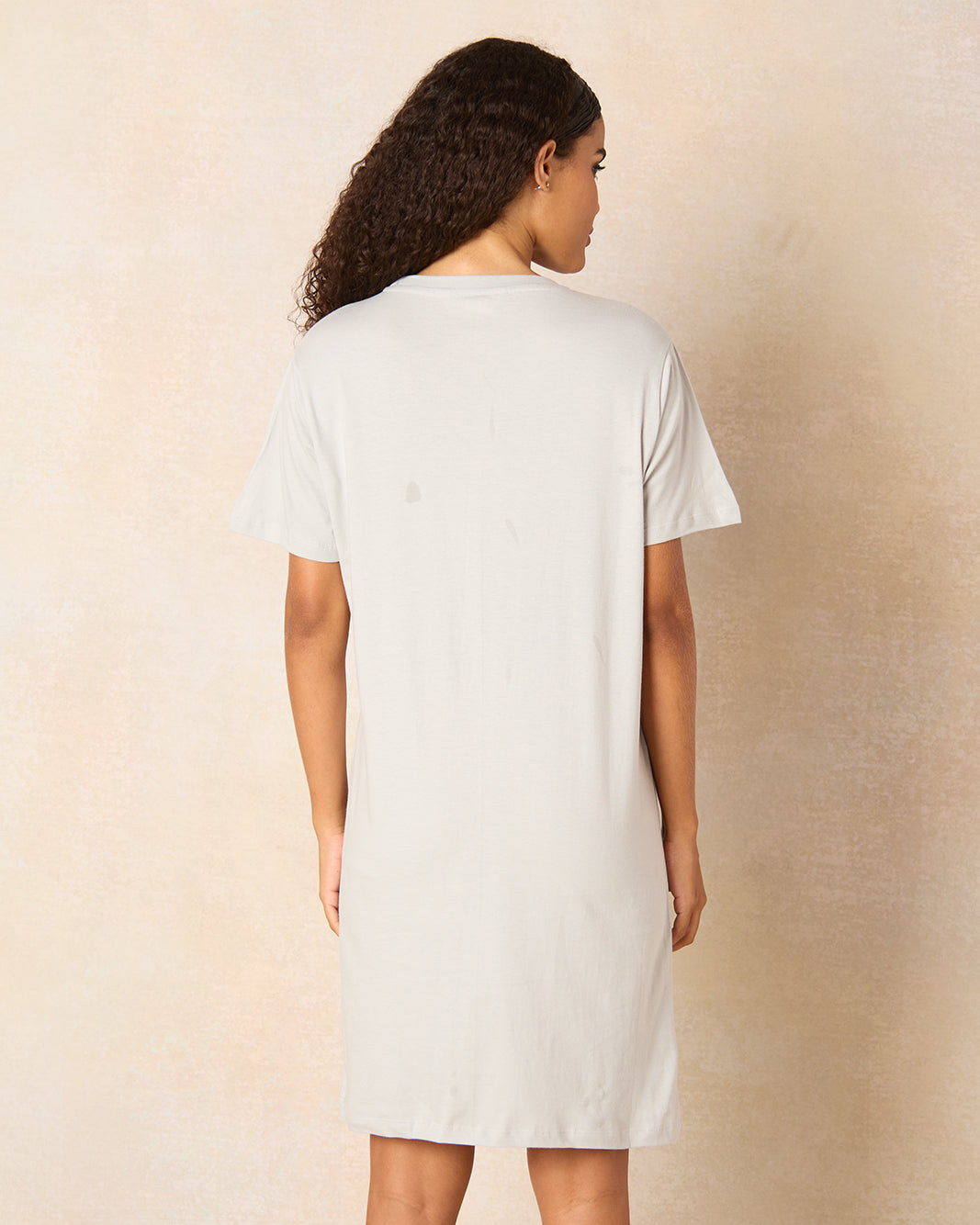 Women Grey Sleep Print Nightshirt