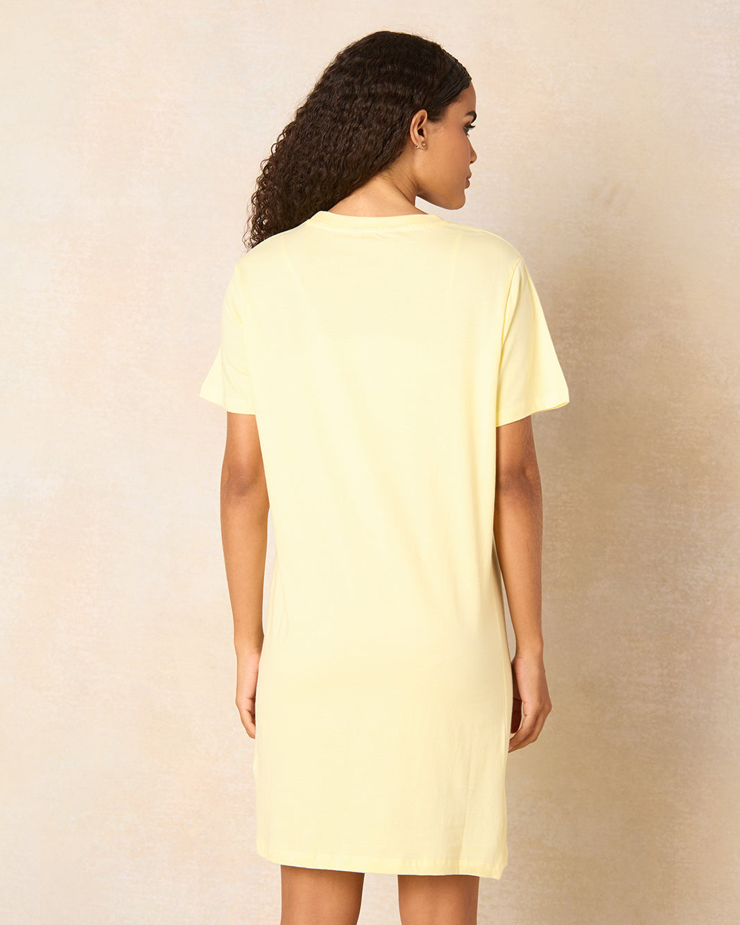Women Yellow Printed Nightshirt