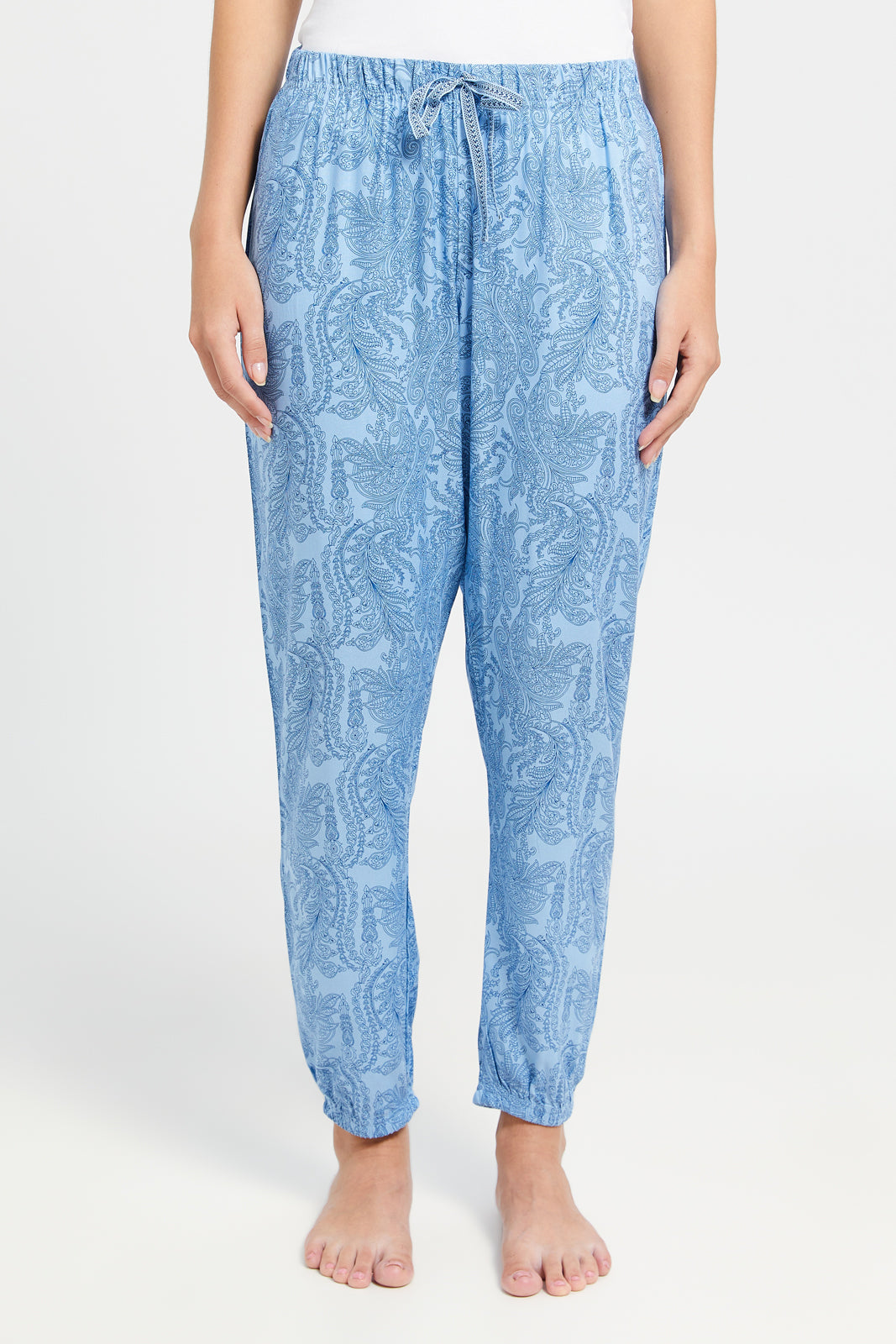 Women Blue Printed Pyjama Bottom