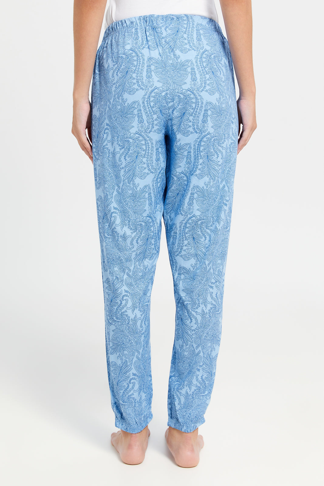 Women Blue Printed Pyjama Bottom