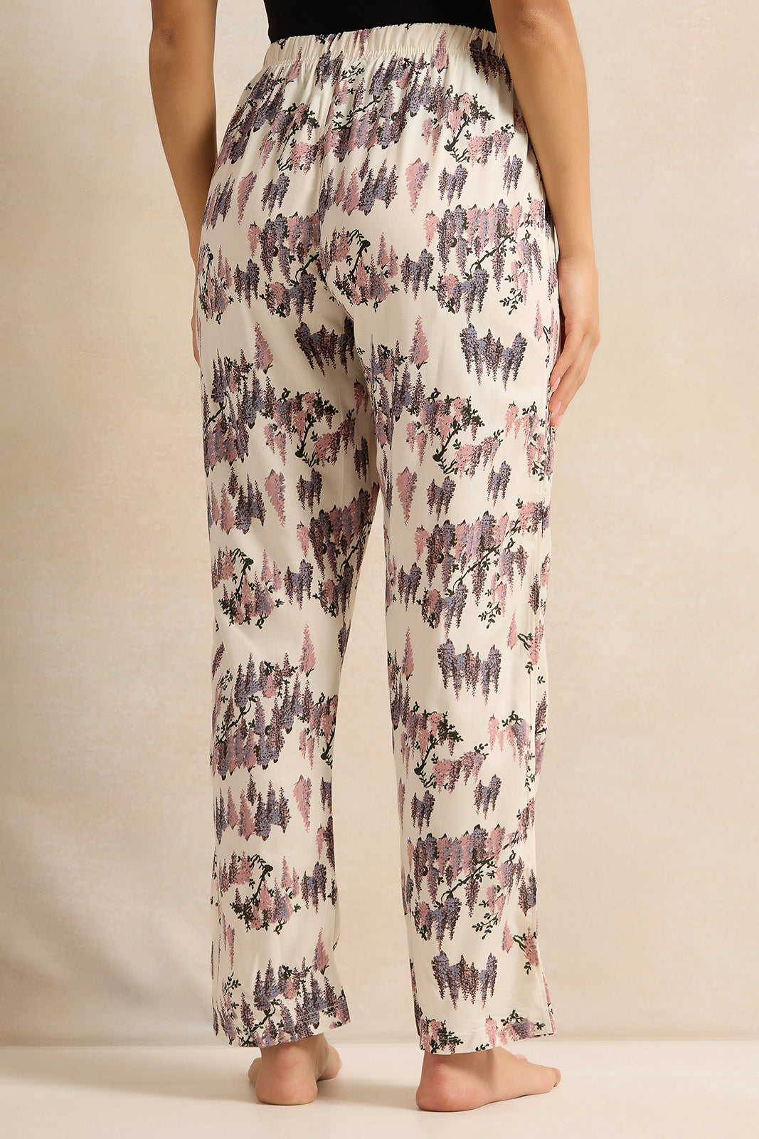 Women Beige Print Pyjama Bottom