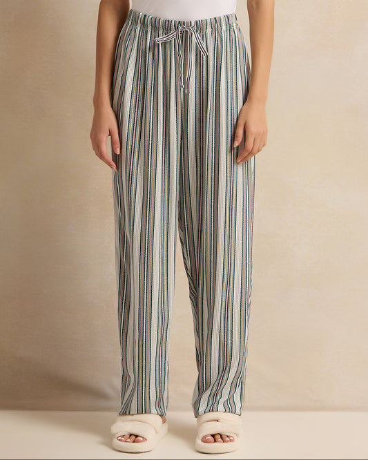 Women Multicolour Striped Payjama Bottoms