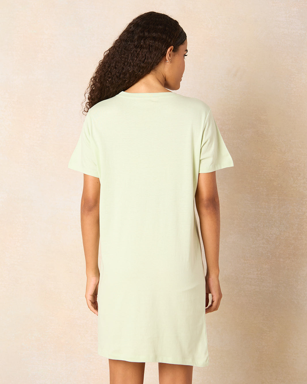 Women Green Printed Nightshirt